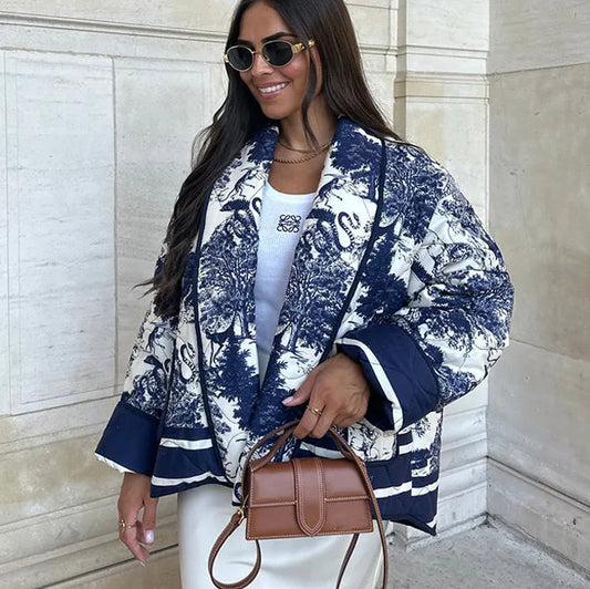 Zahira | Printed quilted jacket