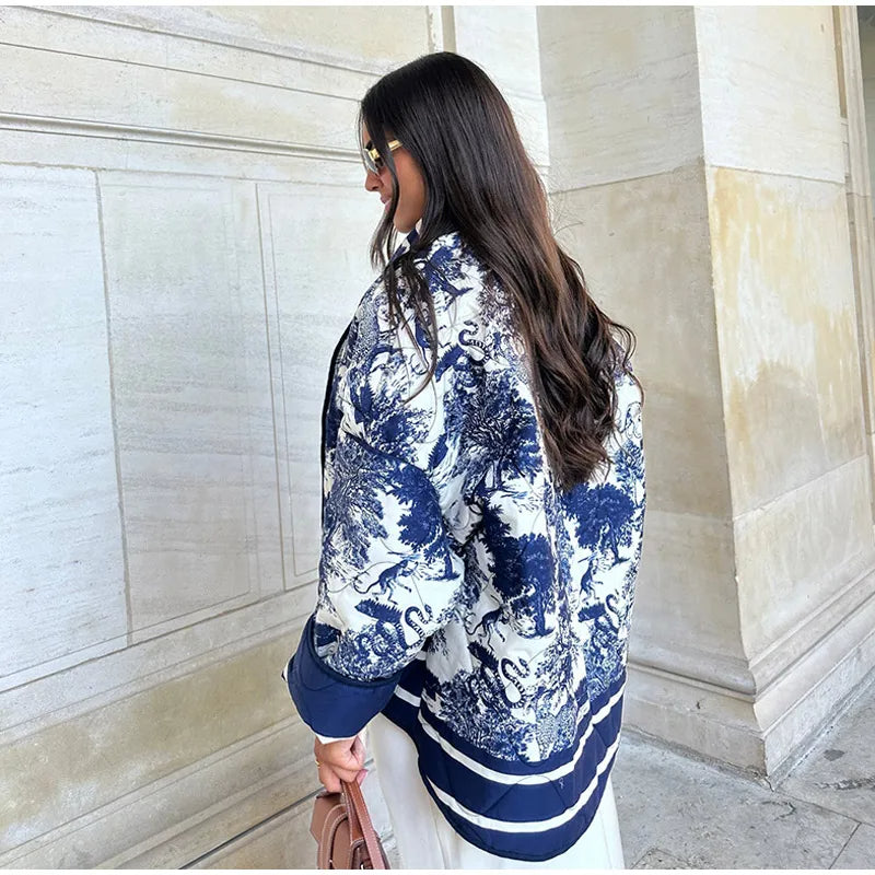 Zahira | Printed quilted jacket
