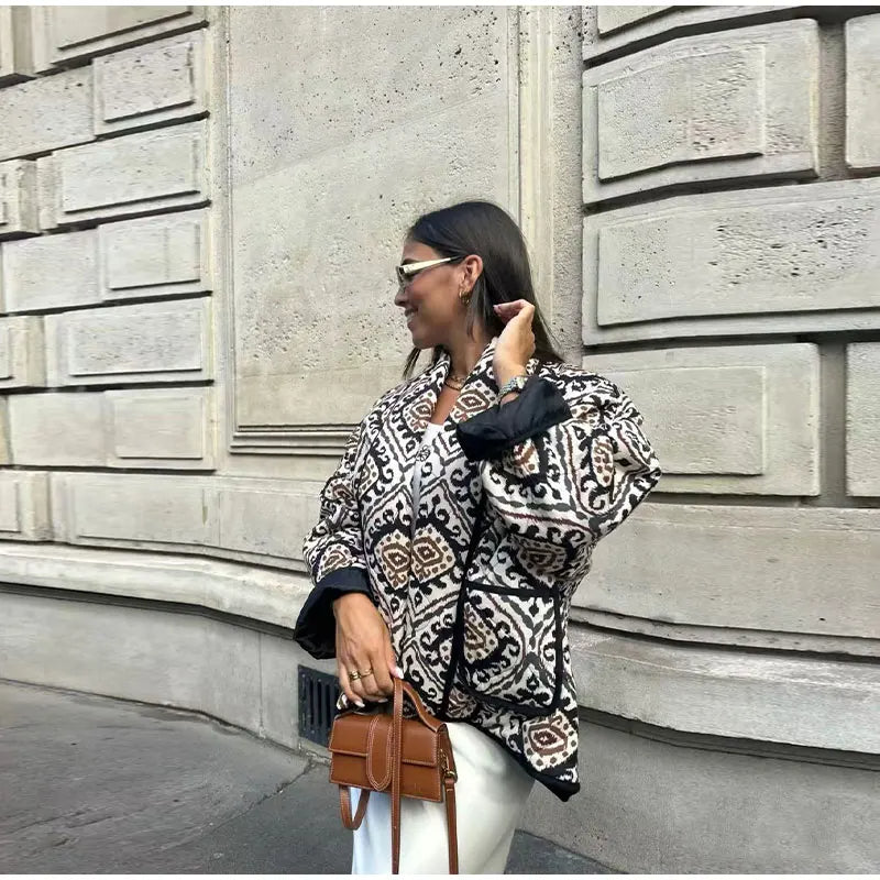 Zahira | Printed quilted jacket