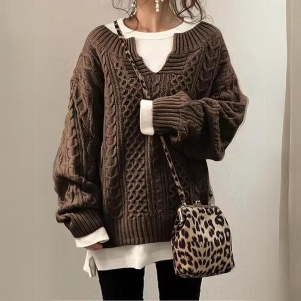 Aleida | Warm semi-open jersey