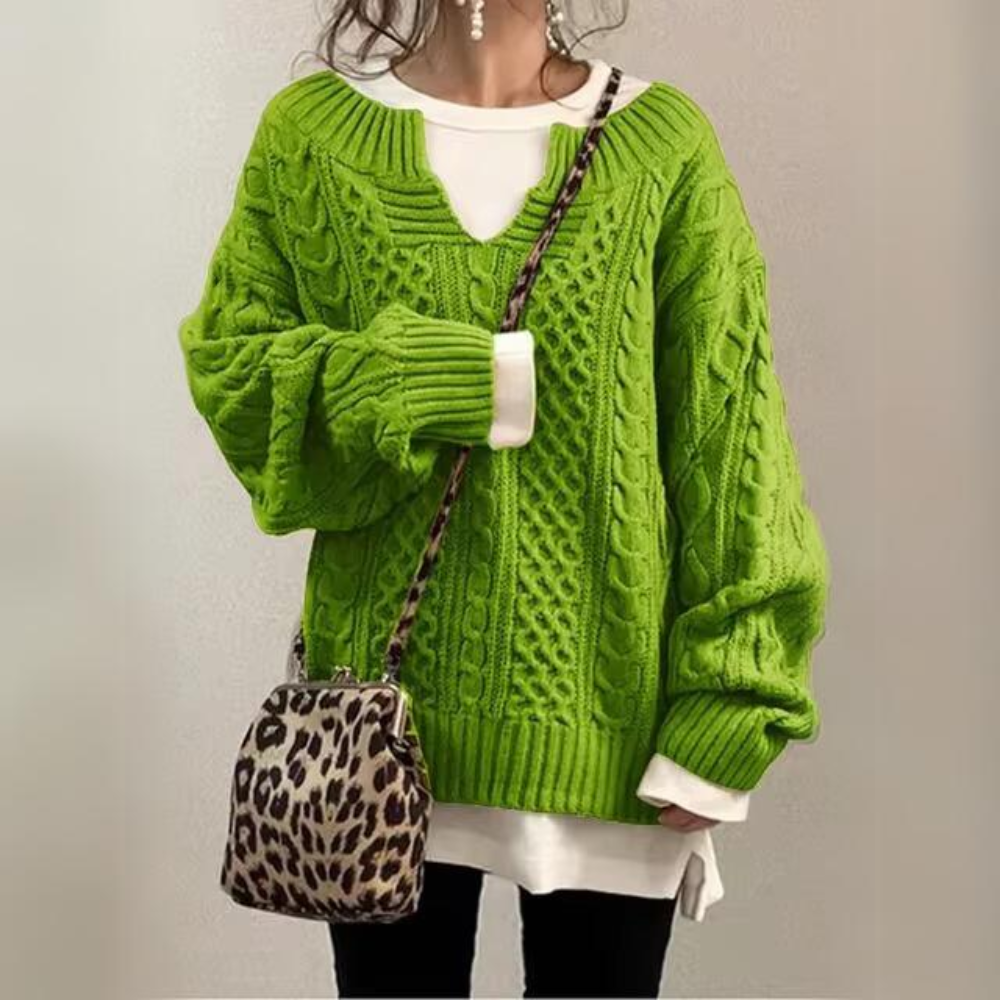 Aleida | Warm semi-open jersey