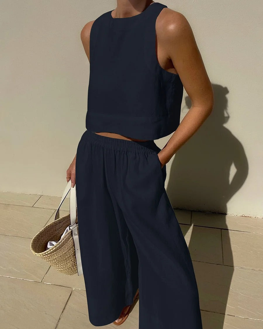 Vanesa® | Lightweight Sustainable Linen Women's Two-Piece Set