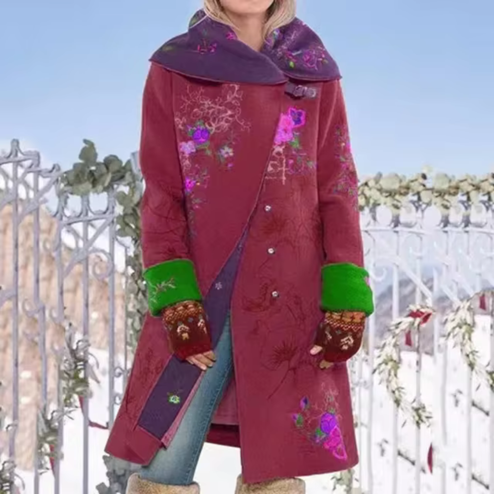 Bonifacia | Mid-length winter jacket with print