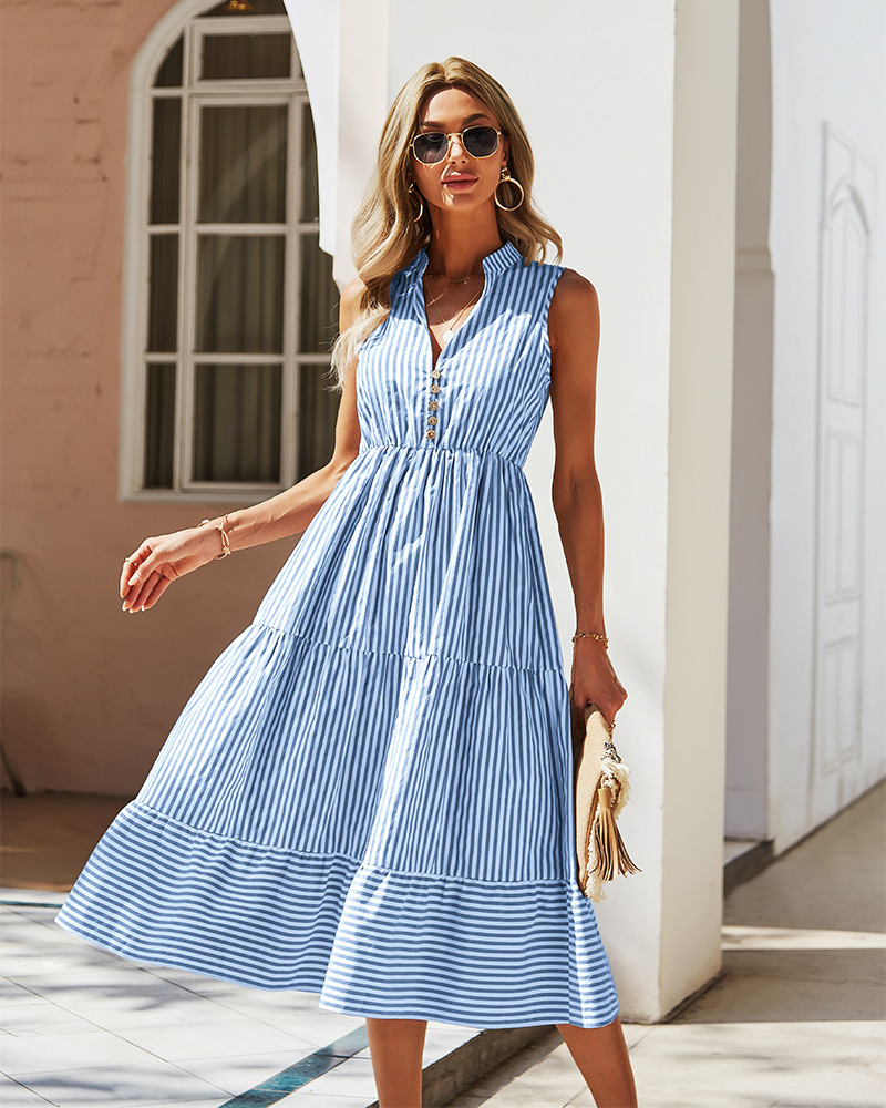 Irene® | Striped midi dress for women