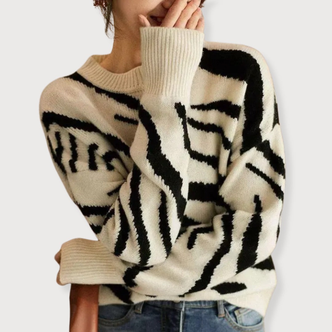 Francisca | Abstract print sweater for women