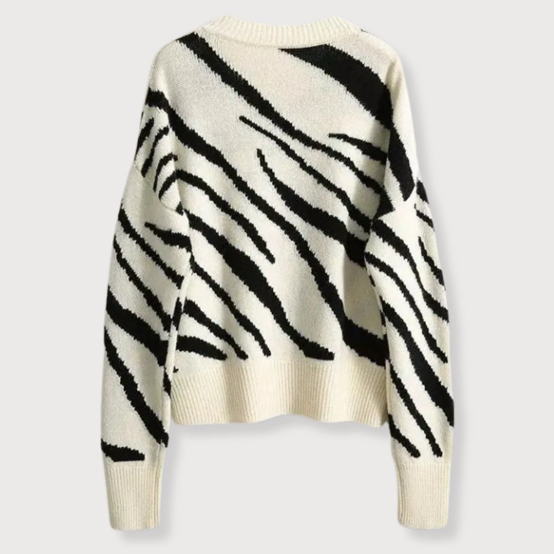 Francisca | Abstract print sweater for women