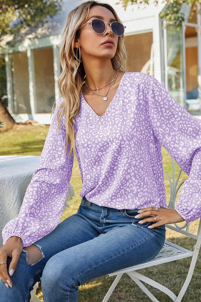 Carmen | Floral print shirt with gathered cuffs