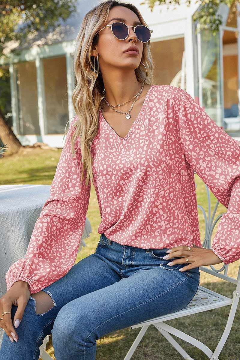 Carmen | Floral print shirt with gathered cuffs