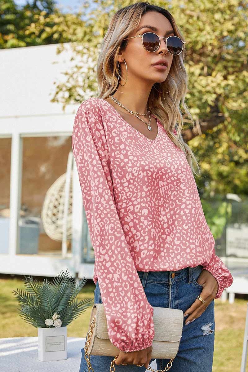 Carmen | Floral print shirt with gathered cuffs