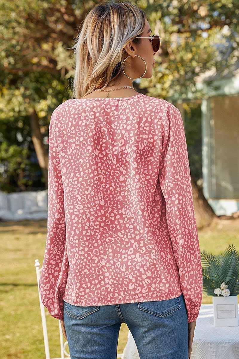 Carmen | Floral print shirt with gathered cuffs