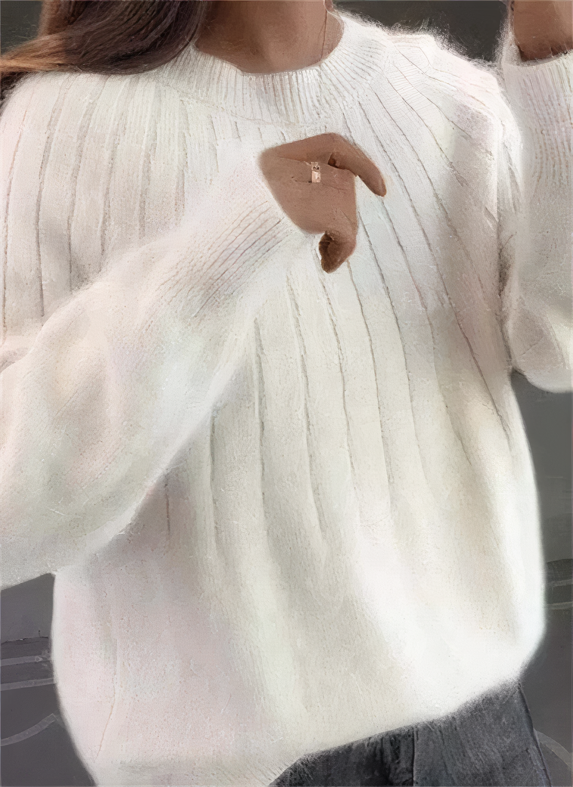 Eleanor | Fluffy knitted sweater
