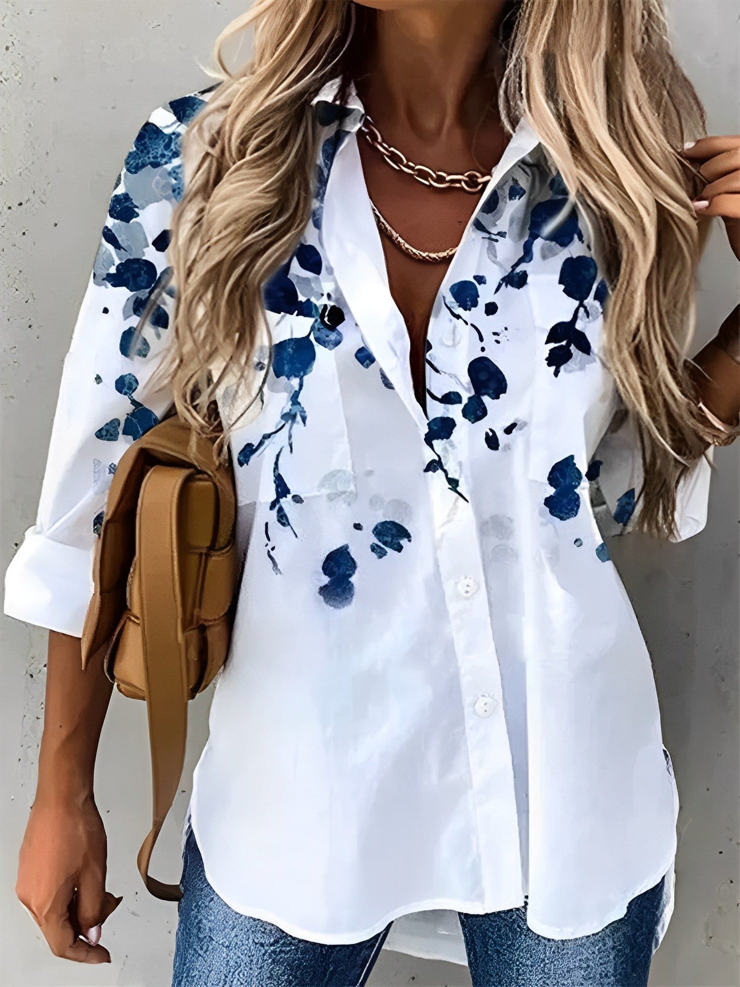 Natalie® | High Quality White Blouses With Beautiful Patterns