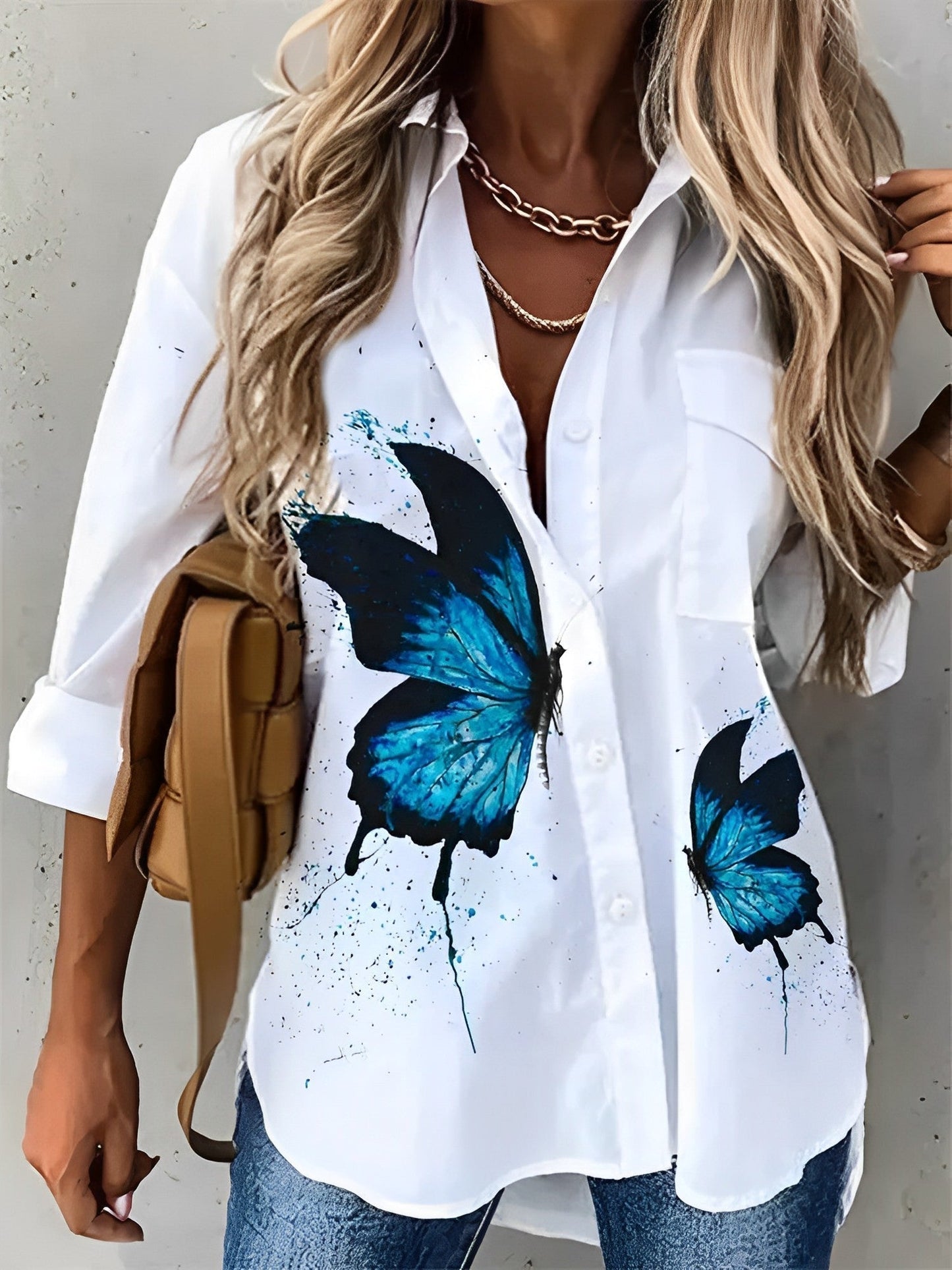 Natalie® | High Quality White Blouses With Beautiful Patterns