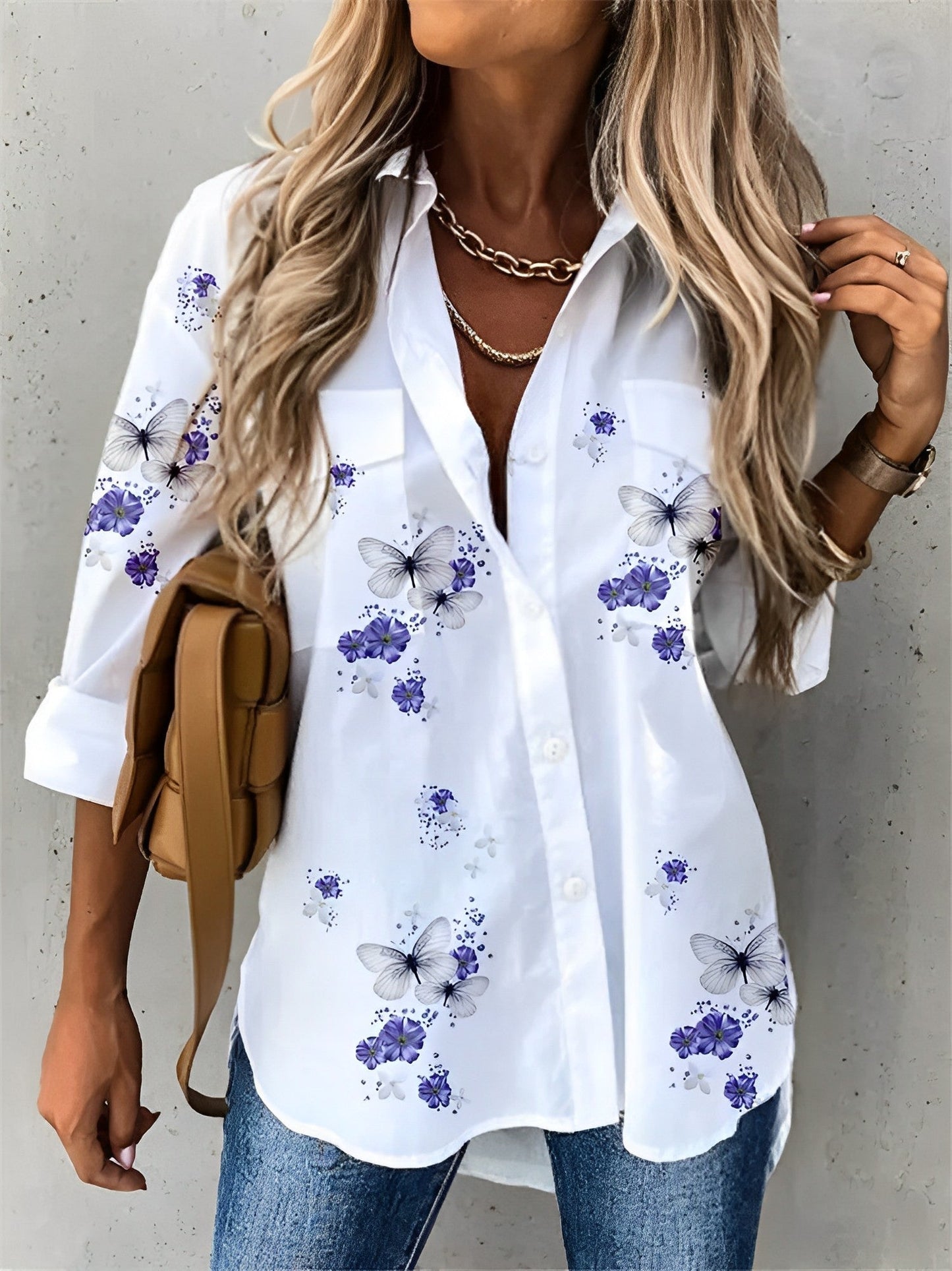 Natalie® | High Quality White Blouses With Beautiful Patterns
