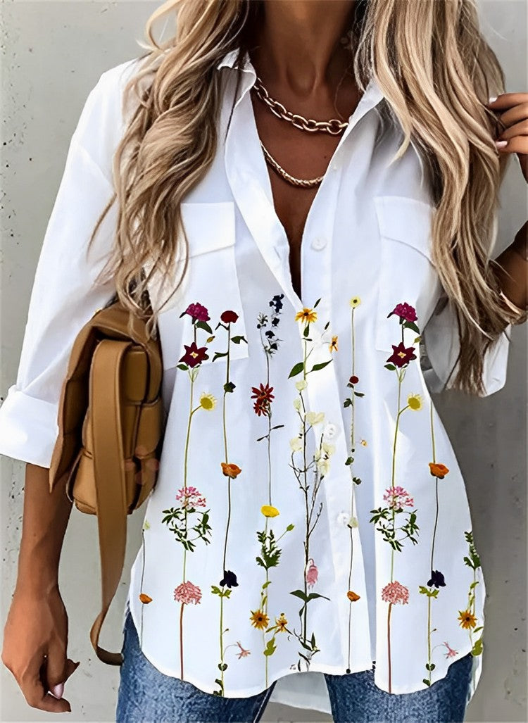 Natalie® | High Quality White Blouses With Beautiful Patterns