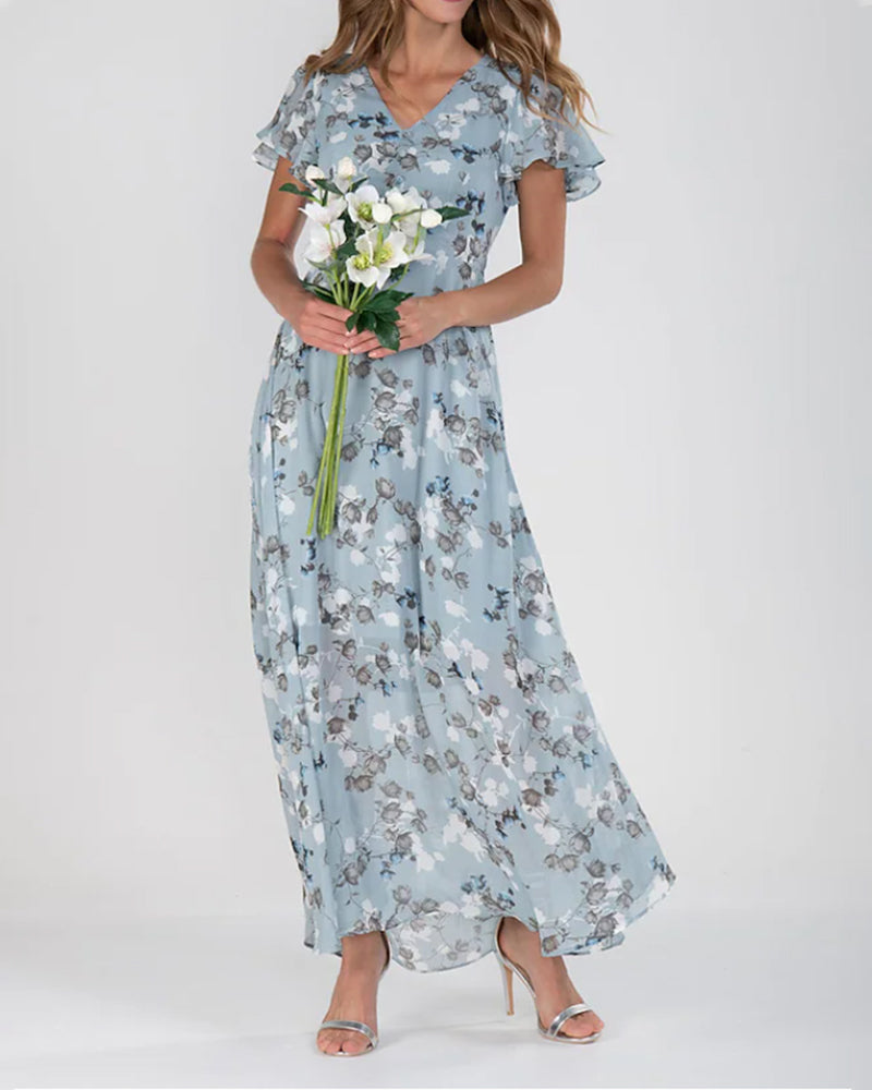 Raquel® | Floral chiffon dress for women