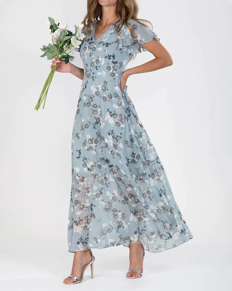Raquel® | Floral chiffon dress for women