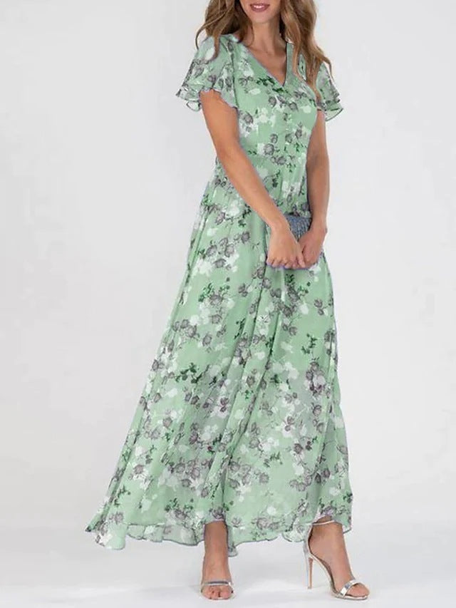 Raquel® | Floral chiffon dress for women