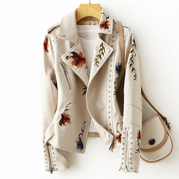Myrtle® | Retro leather jacket for women