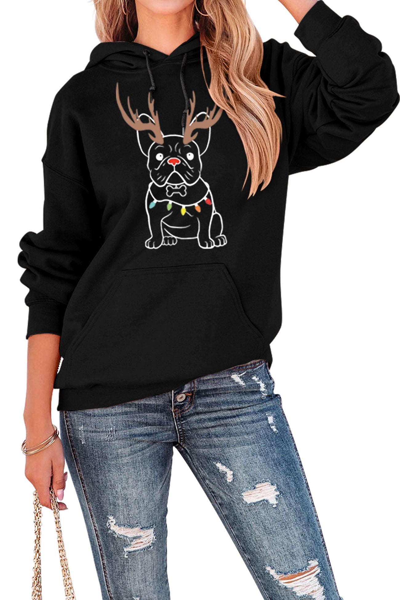 Lidia | French Bulldog Christmas Graphic Hoodie