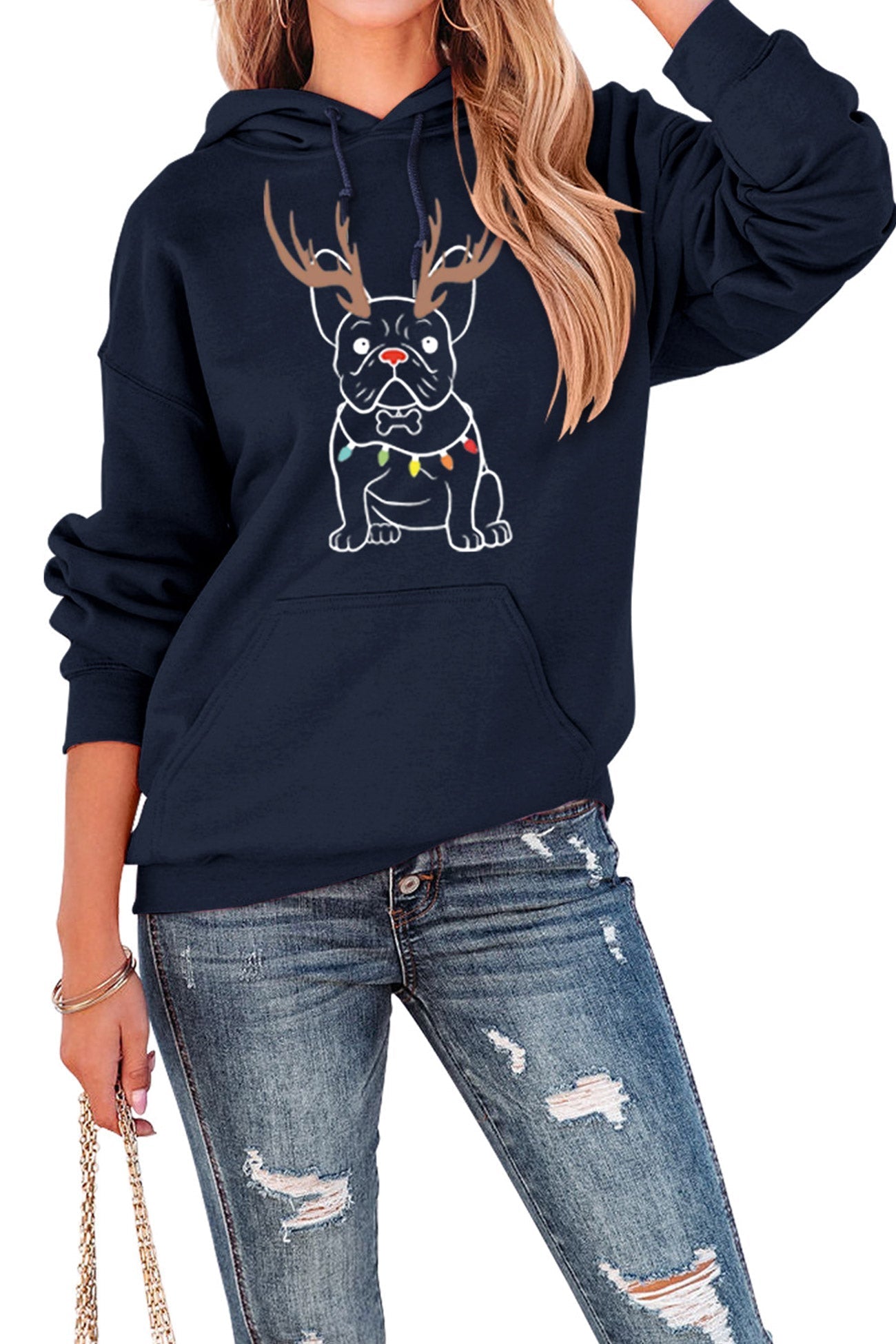 Lidia | French Bulldog Christmas Graphic Hoodie