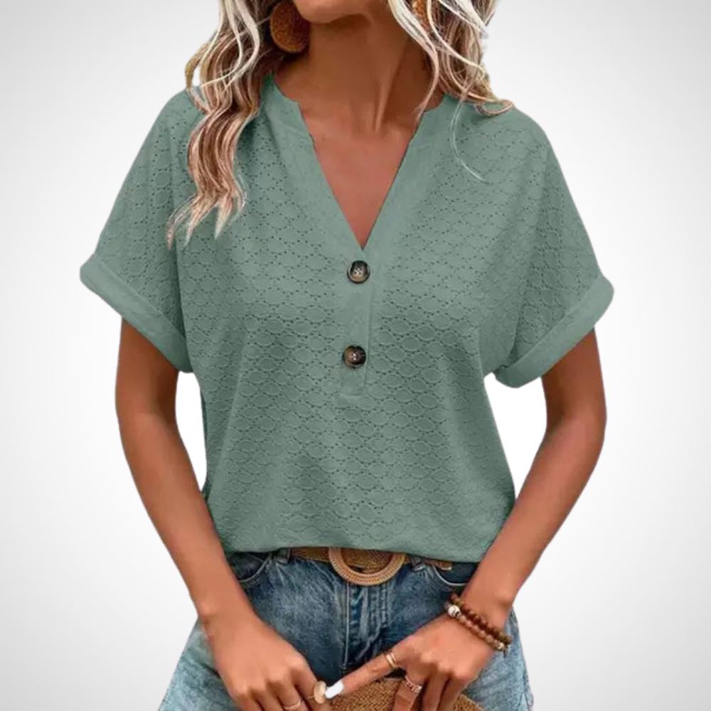 Olga® | Jennifer Lässig blouse with décolleté and V