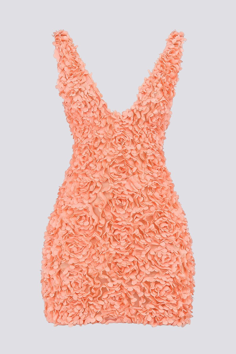 Tatiana® | Floral Mini Dress With Plunging Neckline