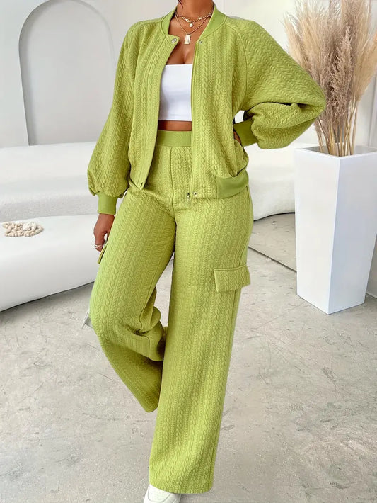 Susan® | Two-Piece Polyester Trouser Suit Set For Women