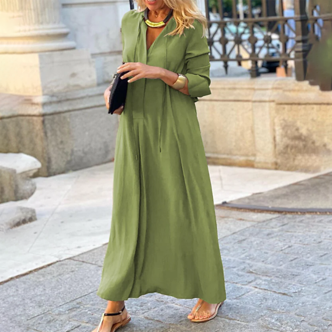 Audrey® | Elegant Long-Sleeved Maxi Dress