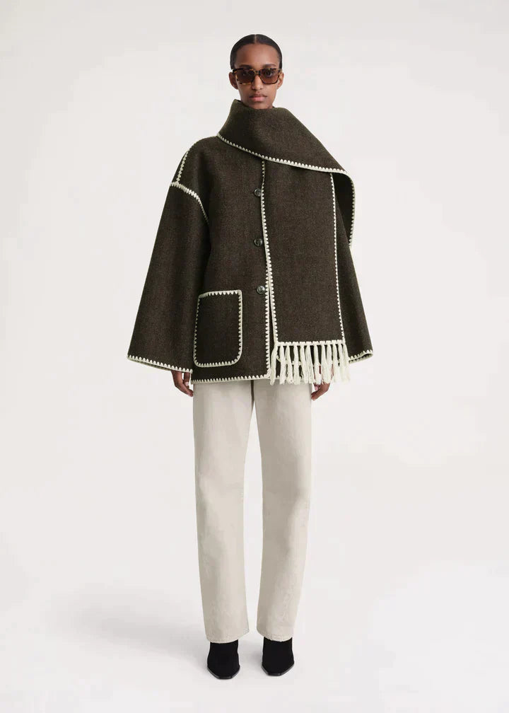 Brigitte | Luxury jacket with scarf