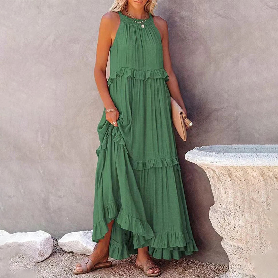 Aurora® | Elegant Sleeveless Maxi Dress With Ruffles
