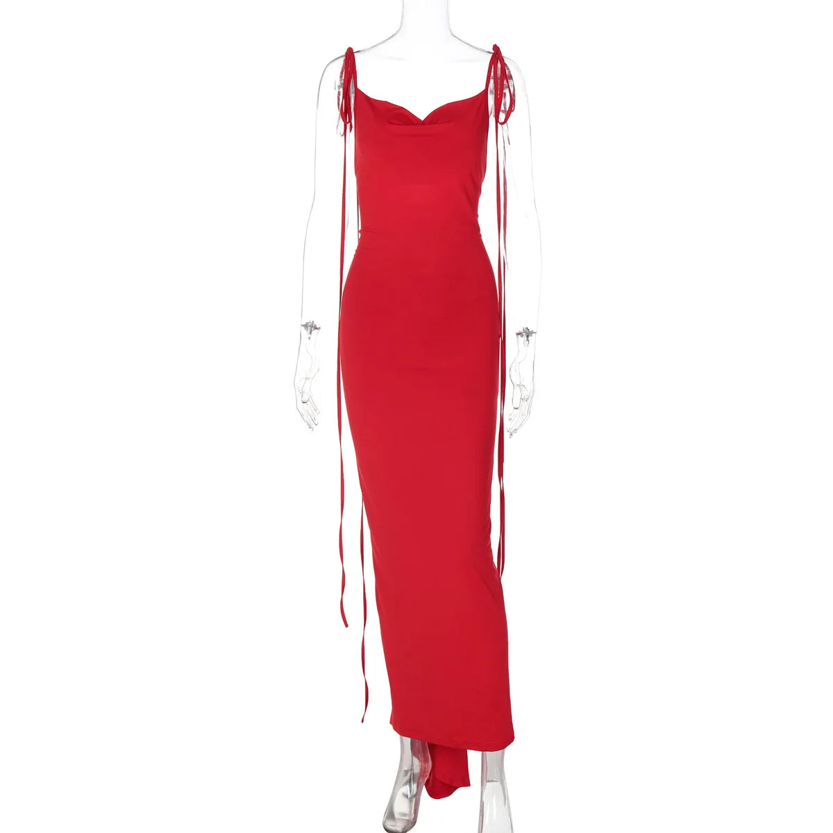 Sexy Floral-applique Backless Elegant Maxi Party Dress