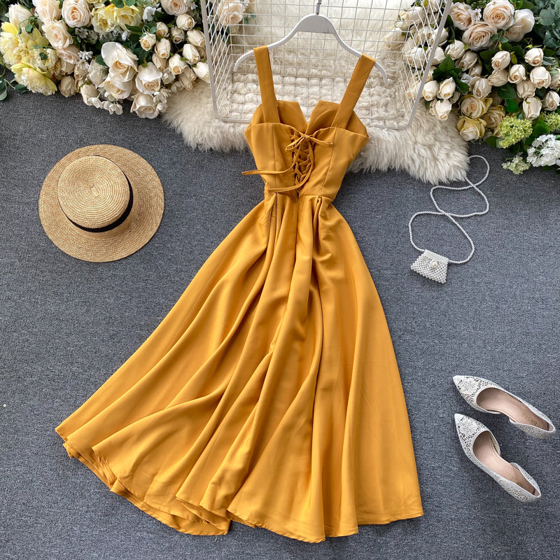 Concepción® | Yellow Sleeveless Cocktail Dress