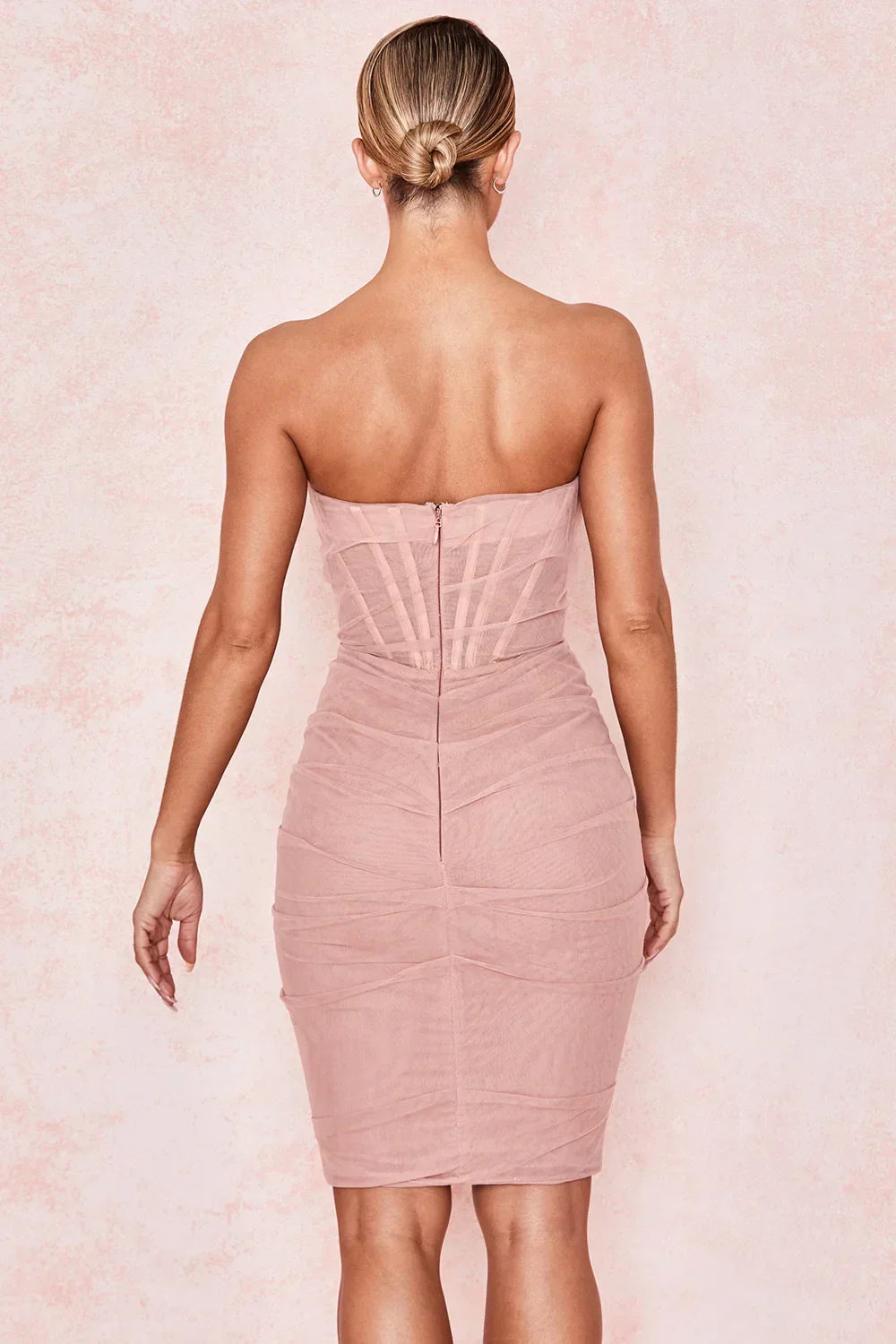 Irene® | Figure-Hugging Evening Dress With Corset Detail And Strapless Design