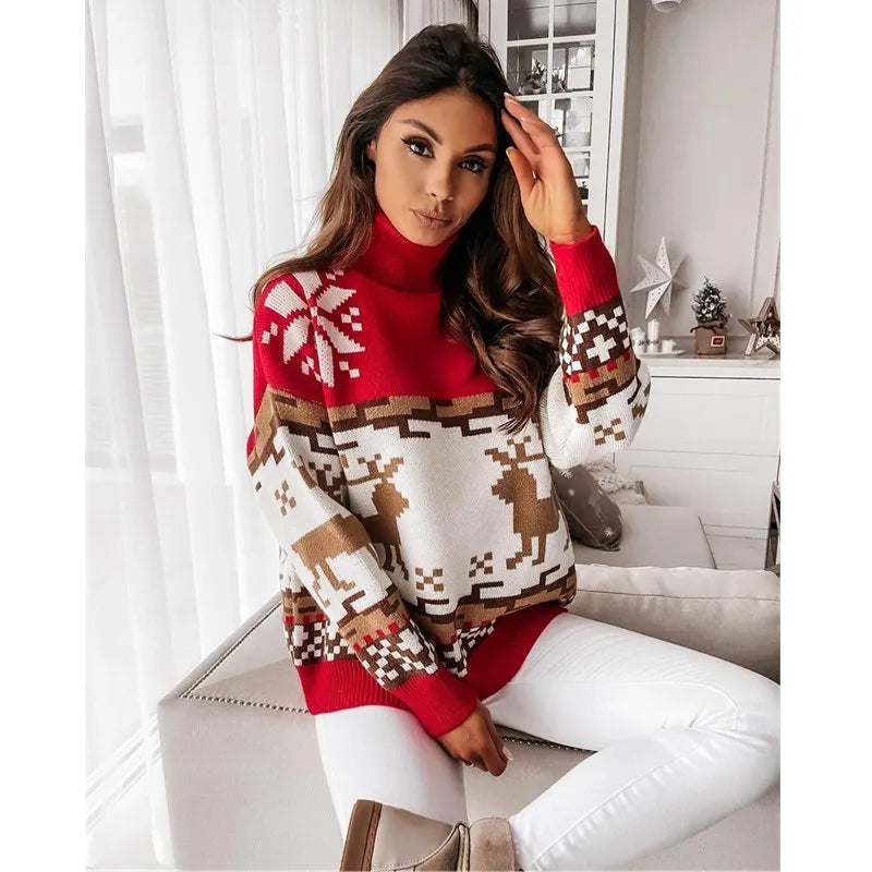 Madeline | Christmas sweater with turtleneck