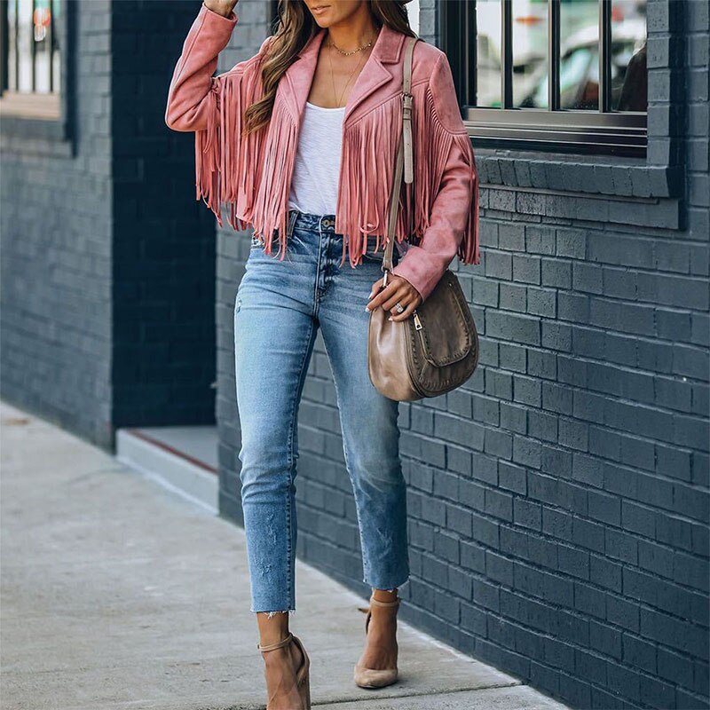 Elsbeth® | Suede jacket with fringes