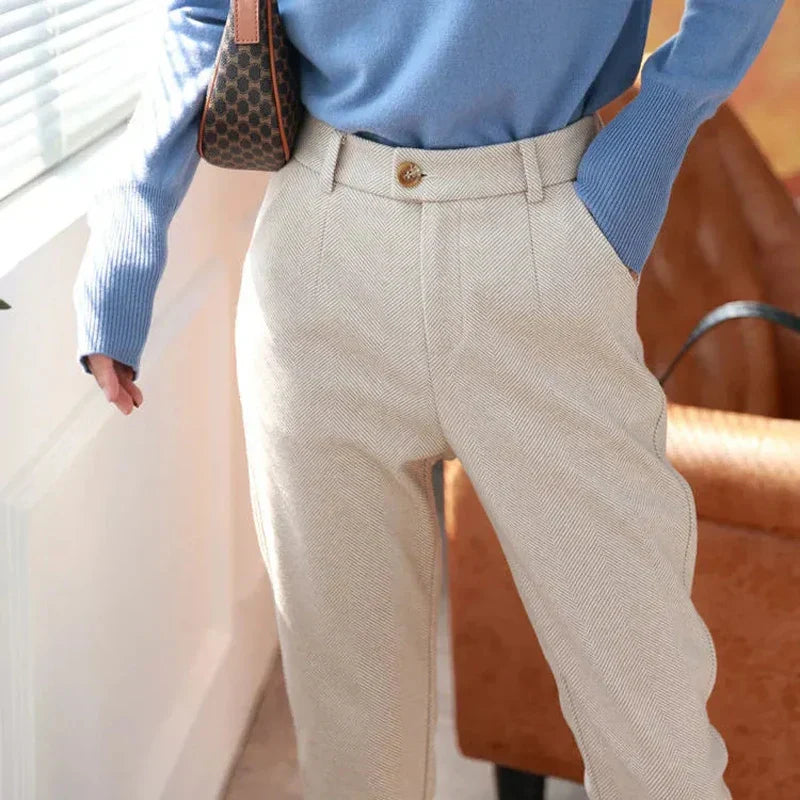 Victoria® | Formal Tweed Trousers High Waisted Style