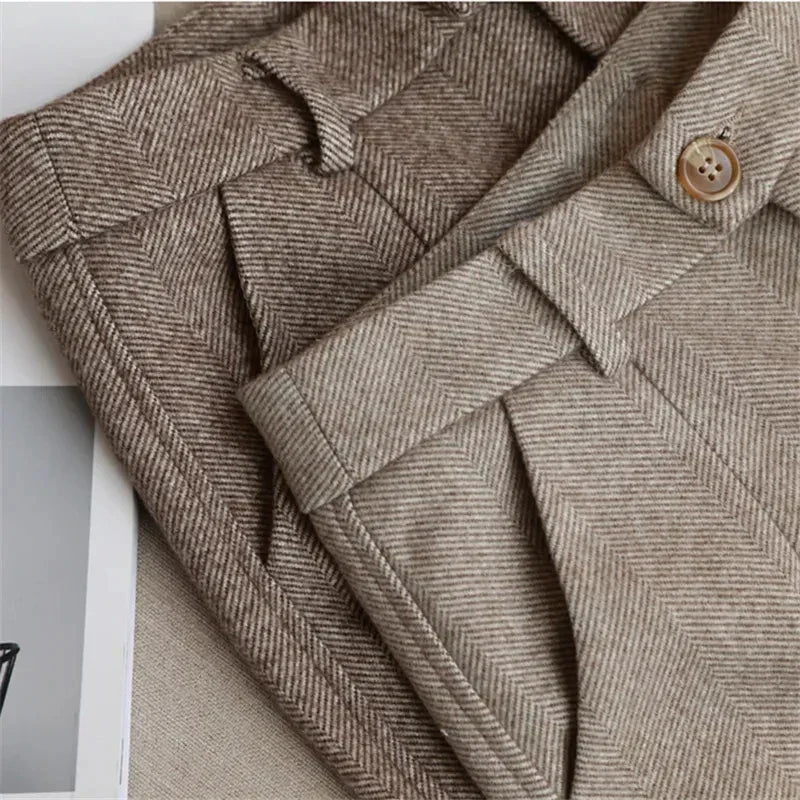 Victoria® | Formal Tweed Trousers High Waisted Style