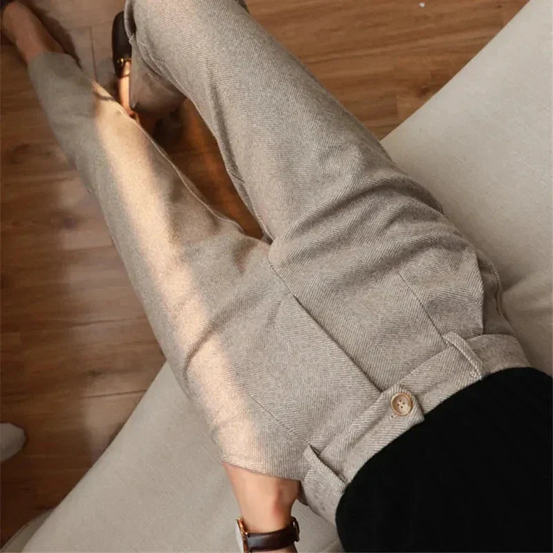 Victoria® | Formal Tweed Trousers High Waisted Style