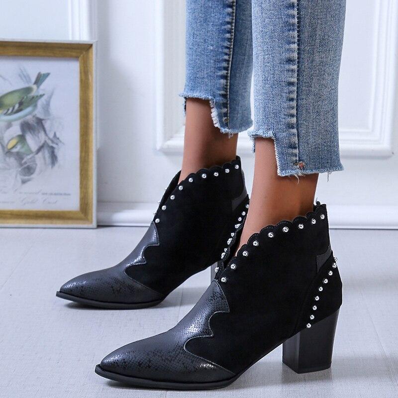 Diana | Cowboy ankle boots with studs