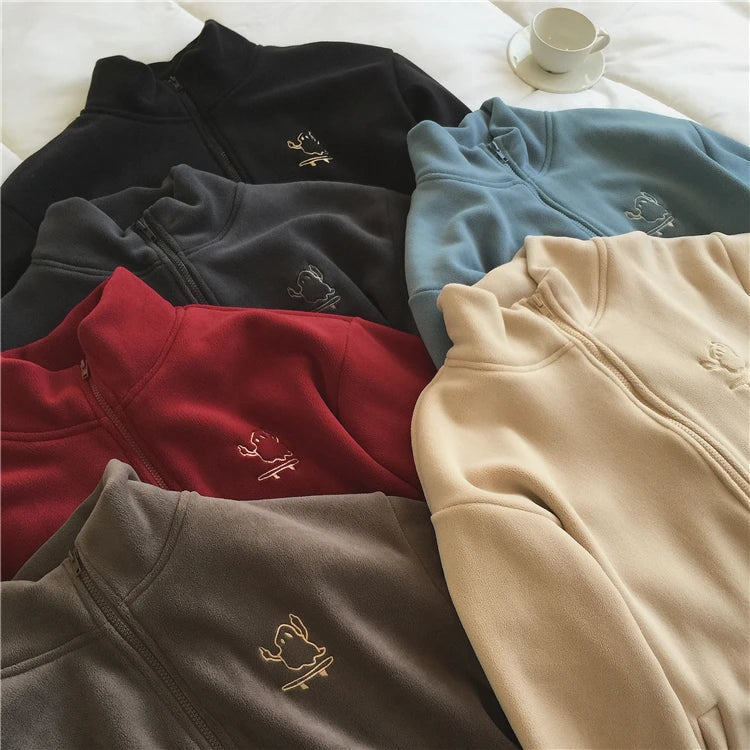Regina | Women's oversized sweatshirt with zip and pockets