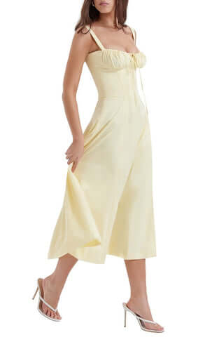 Sally | Spring Dress - Floral Print Party Dress