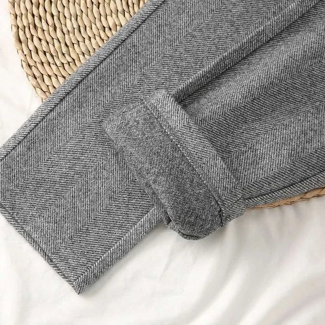 Emilia® | Formal Tweed Trousers High-Waisted Style