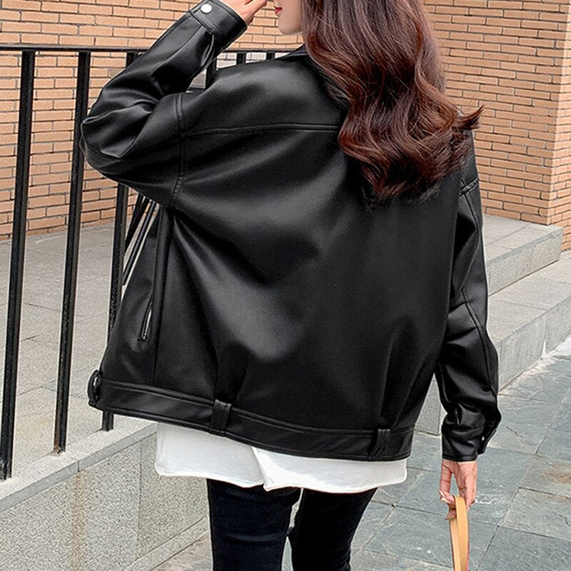 Gabriela | Oversized motorcycle style jacket for women
