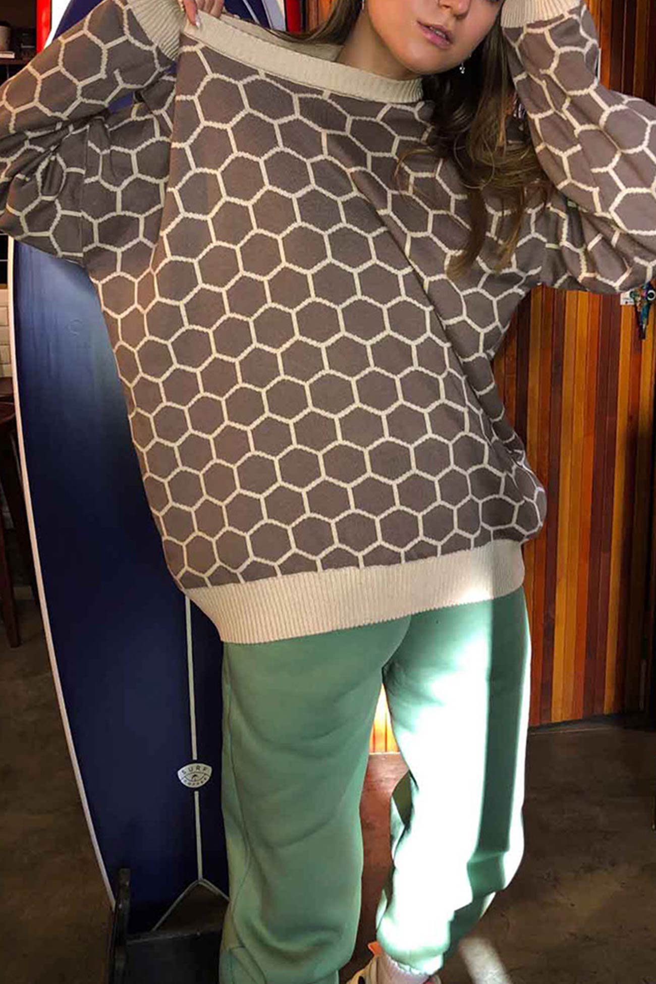 Therese | Honeycomb pattern sweater