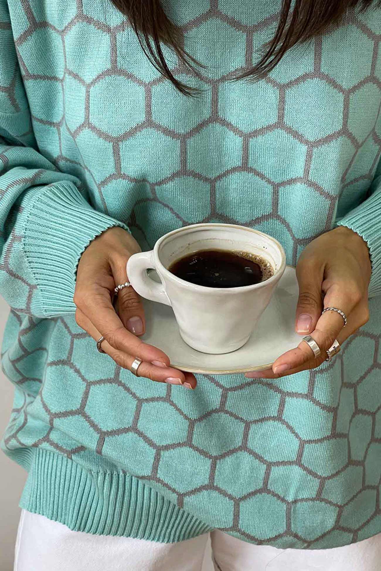 Therese | Honeycomb pattern sweater