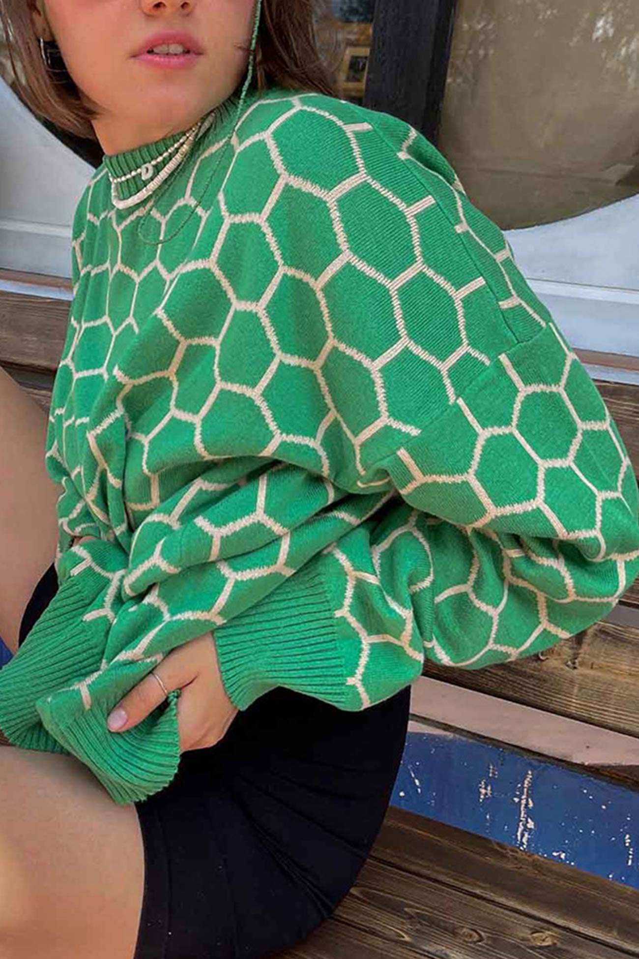 Therese | Honeycomb pattern sweater