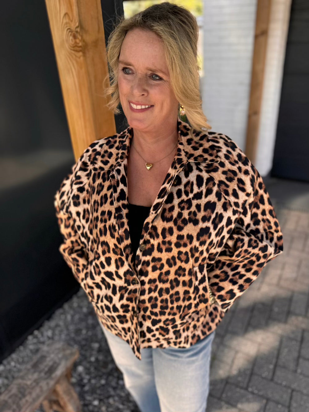 Griselda | Leopard jacket super oversized camel