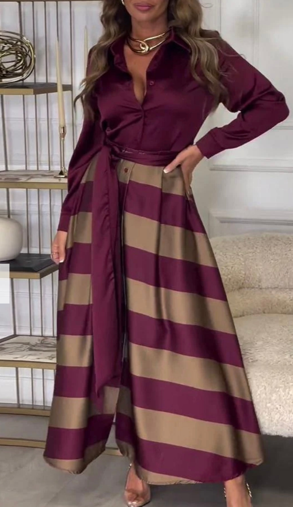 Gabriela® | Two-Piece Silk Dress