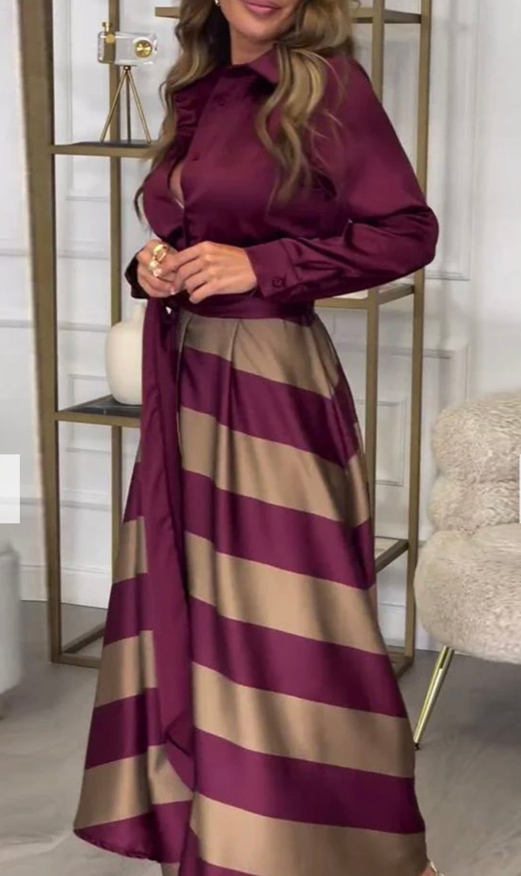 Gabriela® | Two-Piece Silk Dress